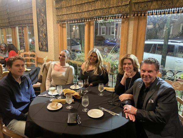 Family dinner at restaurant