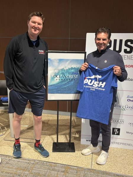 PUSH event with Ocean Crest sign